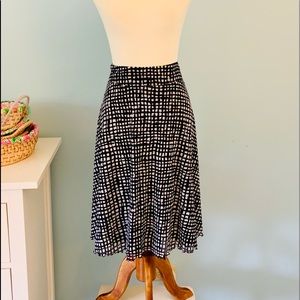 80s Vintage Pendleton Blue and White A-Line  Skirt